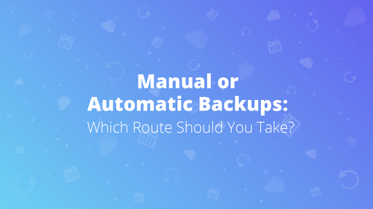 manual or automatic backup banner
