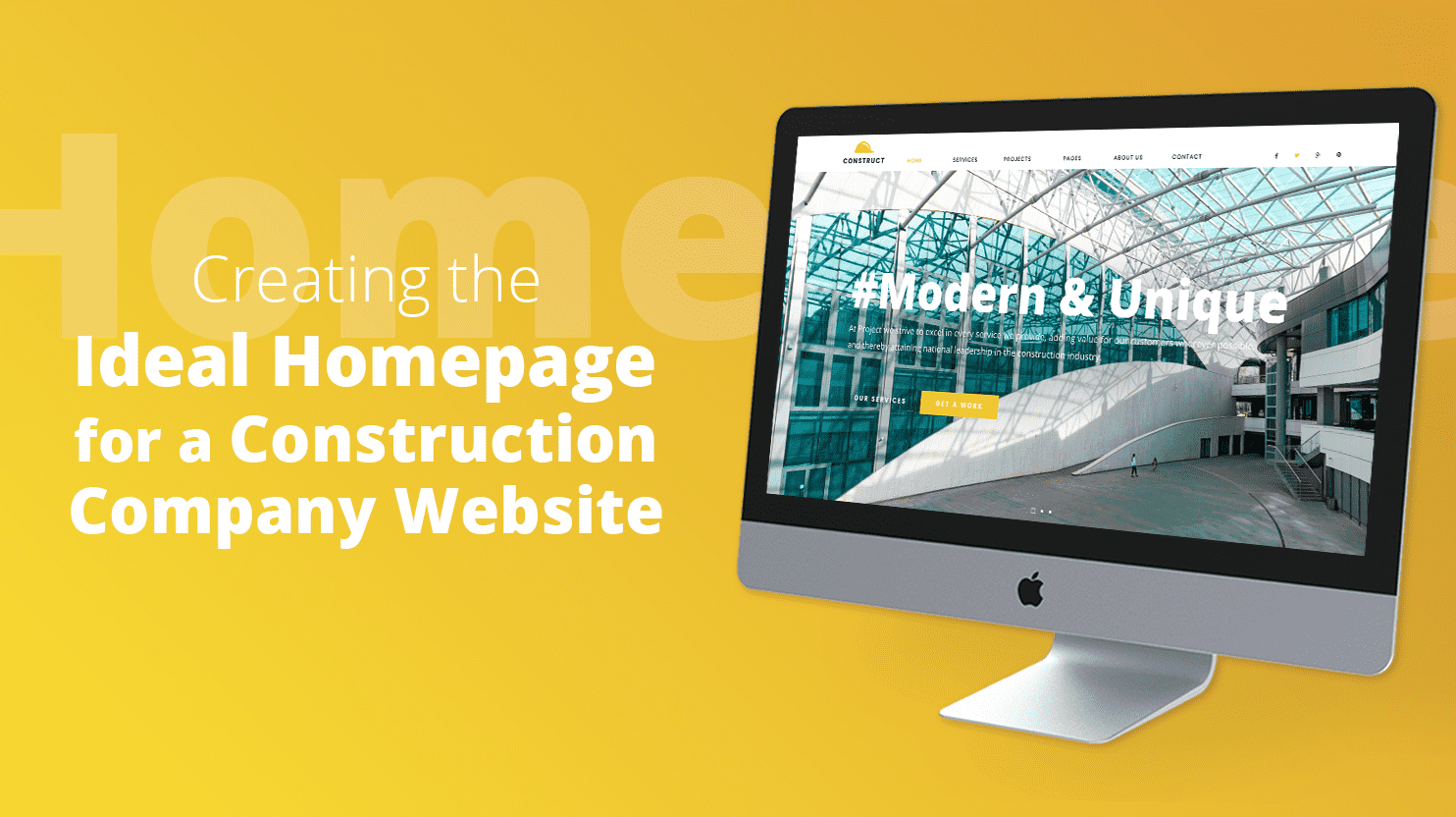 Create An Ideal Homepage For A Construction Company Website 10web