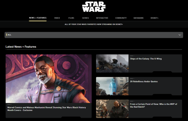 Star Wars Blog Website