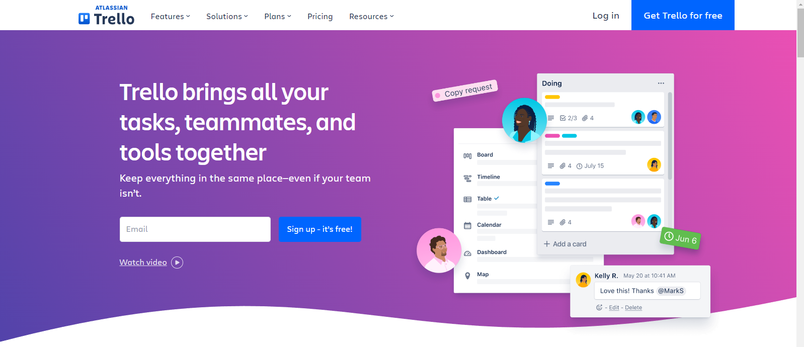 Trello Landing Page