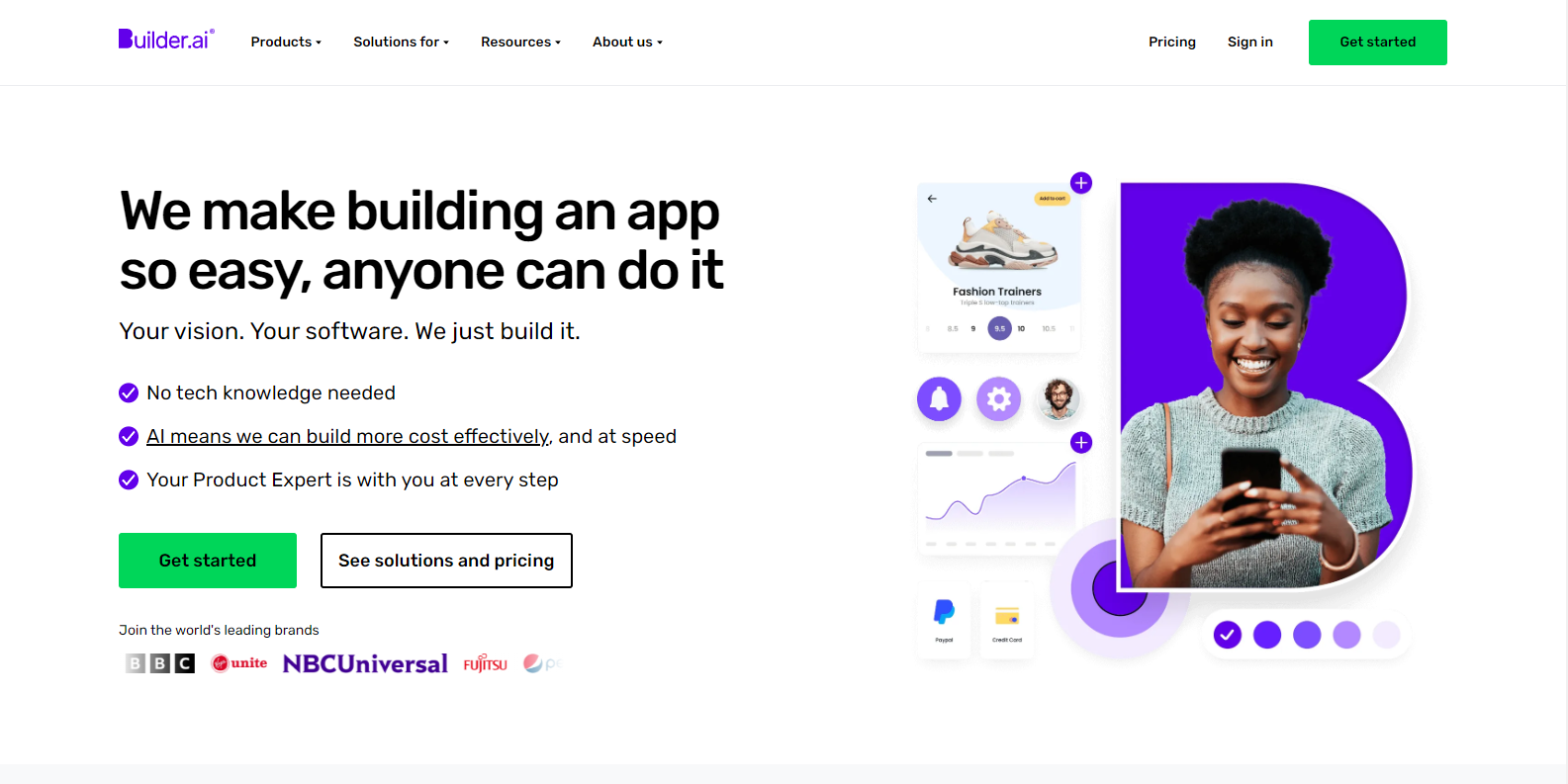 Builder.ai Landing Page