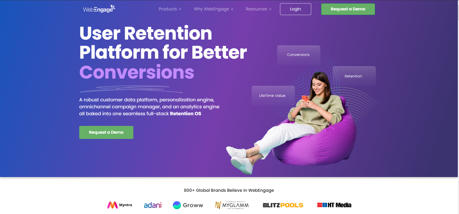 WebEnageg Landing Page