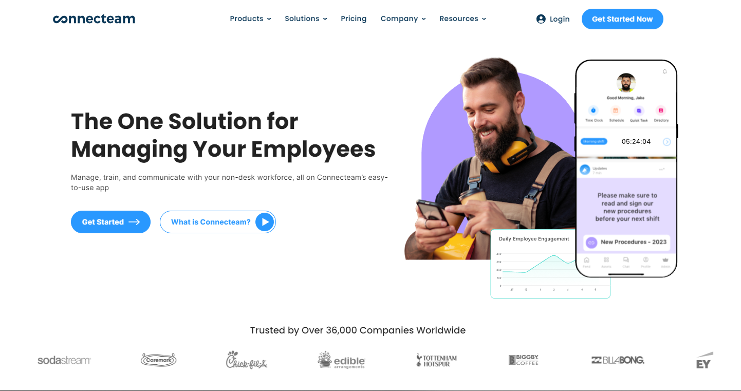 Connectteam Landing Page