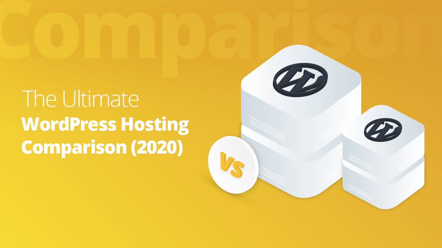 WordPress icons on a yellow background