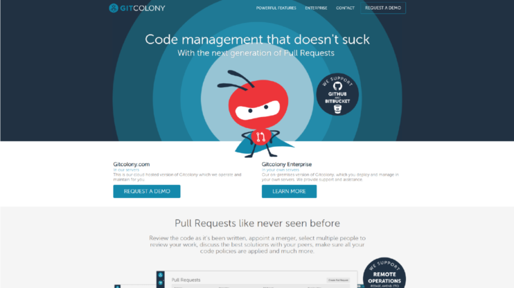 gitcolony homepage