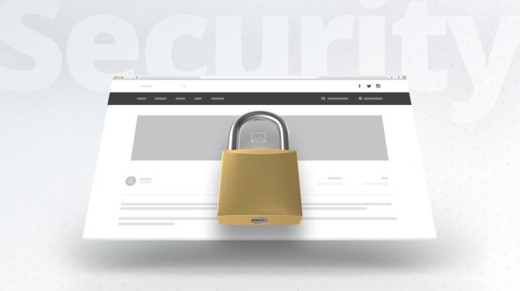 the lock sign on the website displayed on a white background