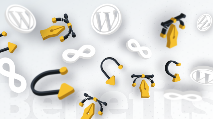 a mix of different logos such as WordPress and infinity sign