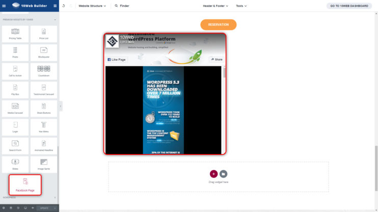 10Web Premium Facebook Page Widget