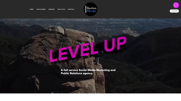 homepage of Bastion Elevate