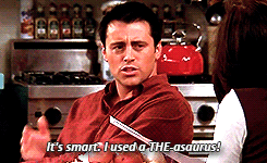 Joey from friends using thesaurus