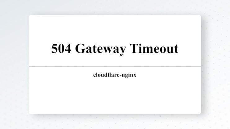 Cloudfare 504 error