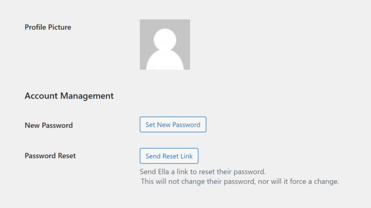 how an admin can provide a password reset link