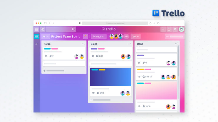 Trello's dashboard