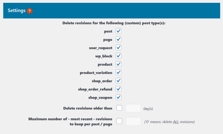 Optimize Database after Deleting Revisions