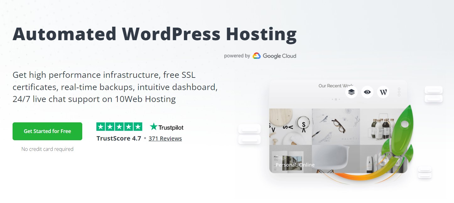 10Web Hosting Banner