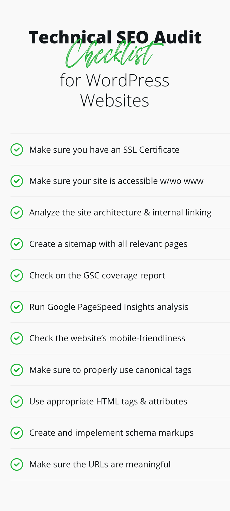 Technical SEO Audit Checklist for WordPress Websites