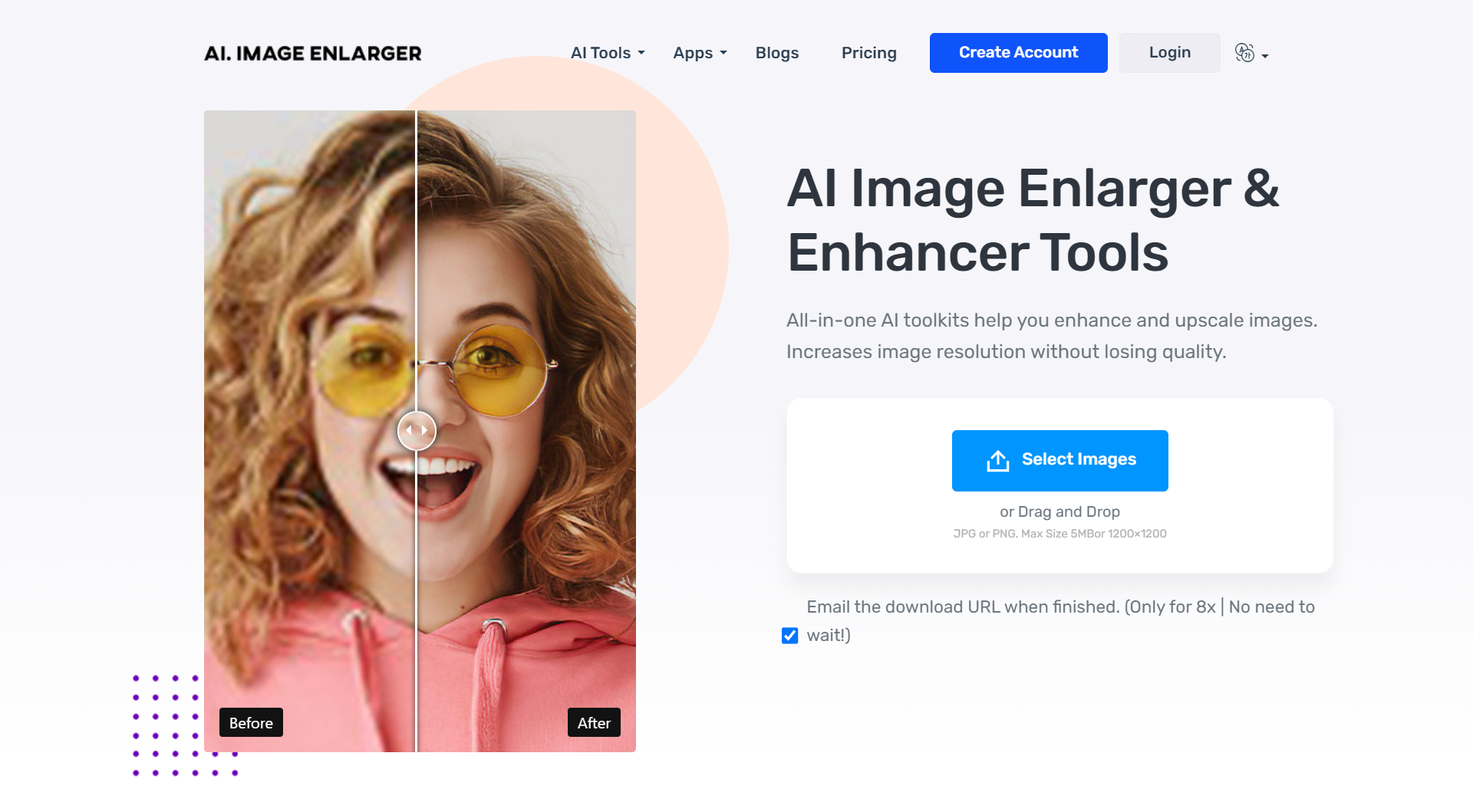 Ai Image Enlarger Homepage