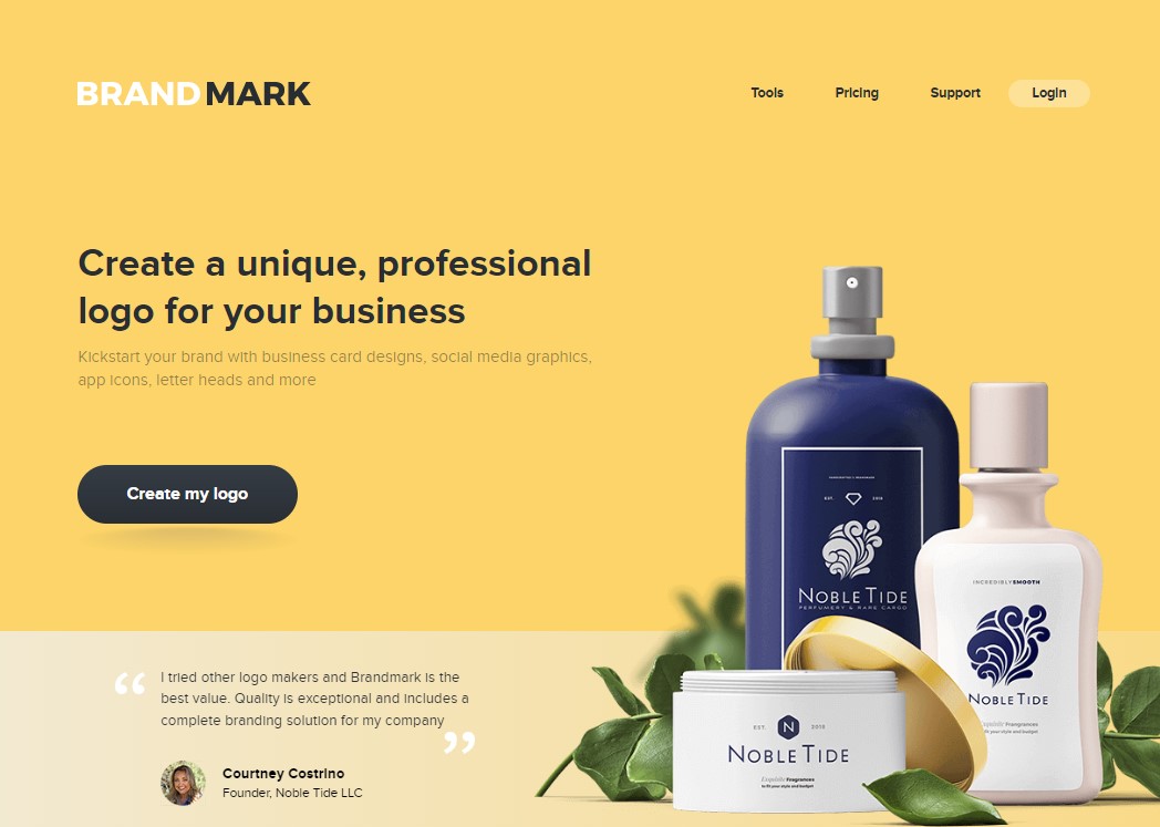 Brandmark.io Homepage