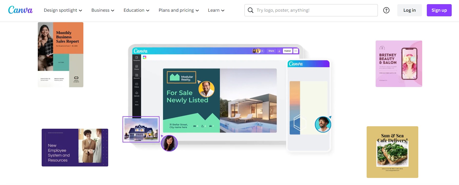 Canva Homepage