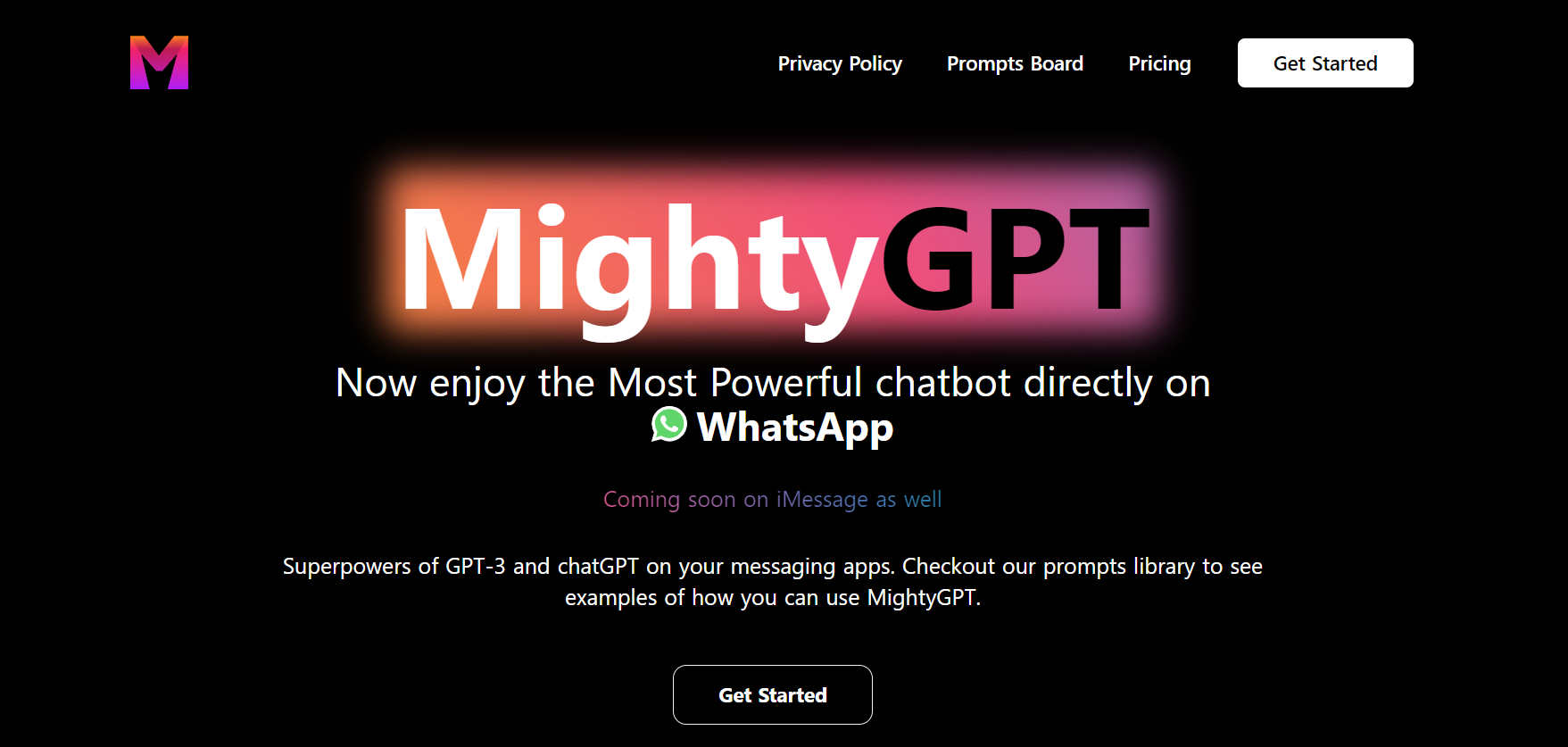 MightyGPT Homepage