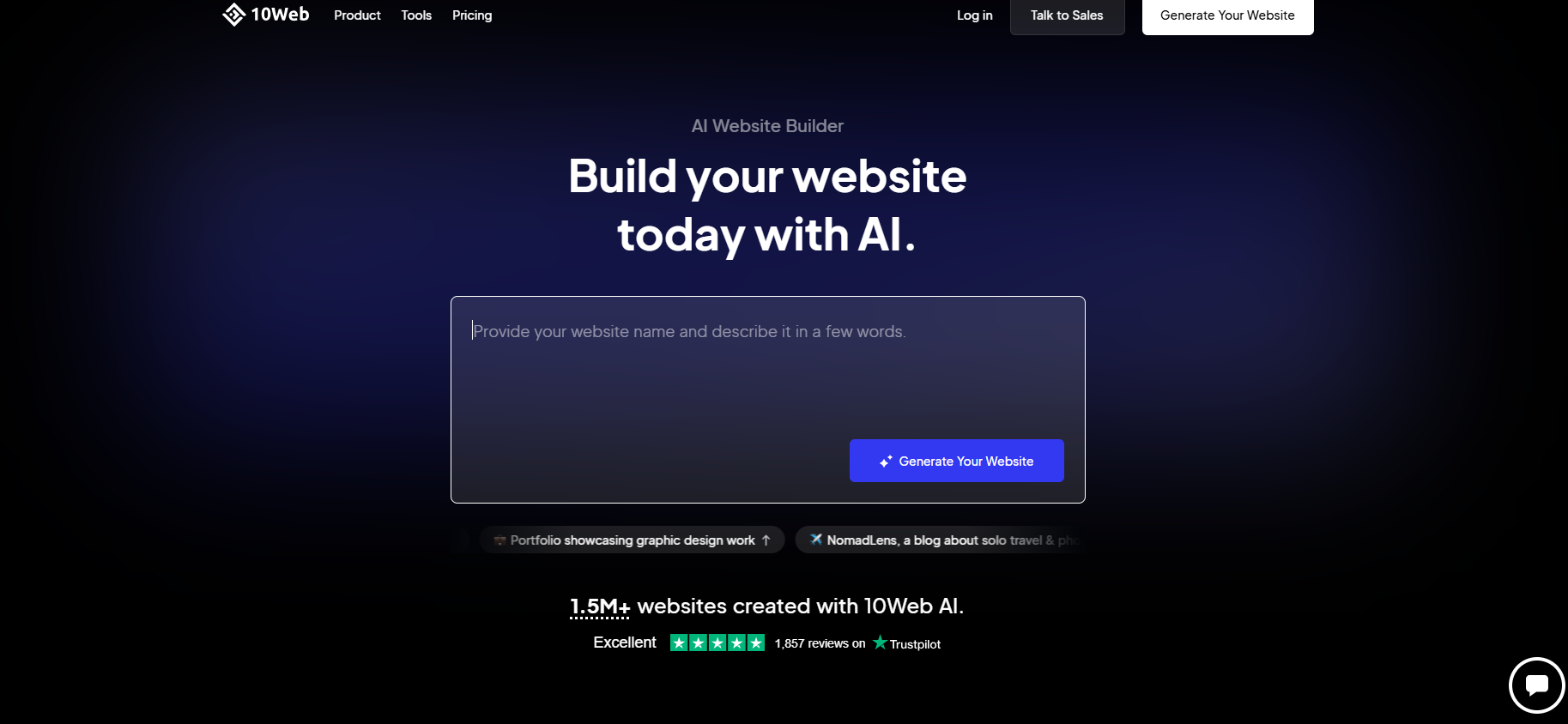 10Web website builder