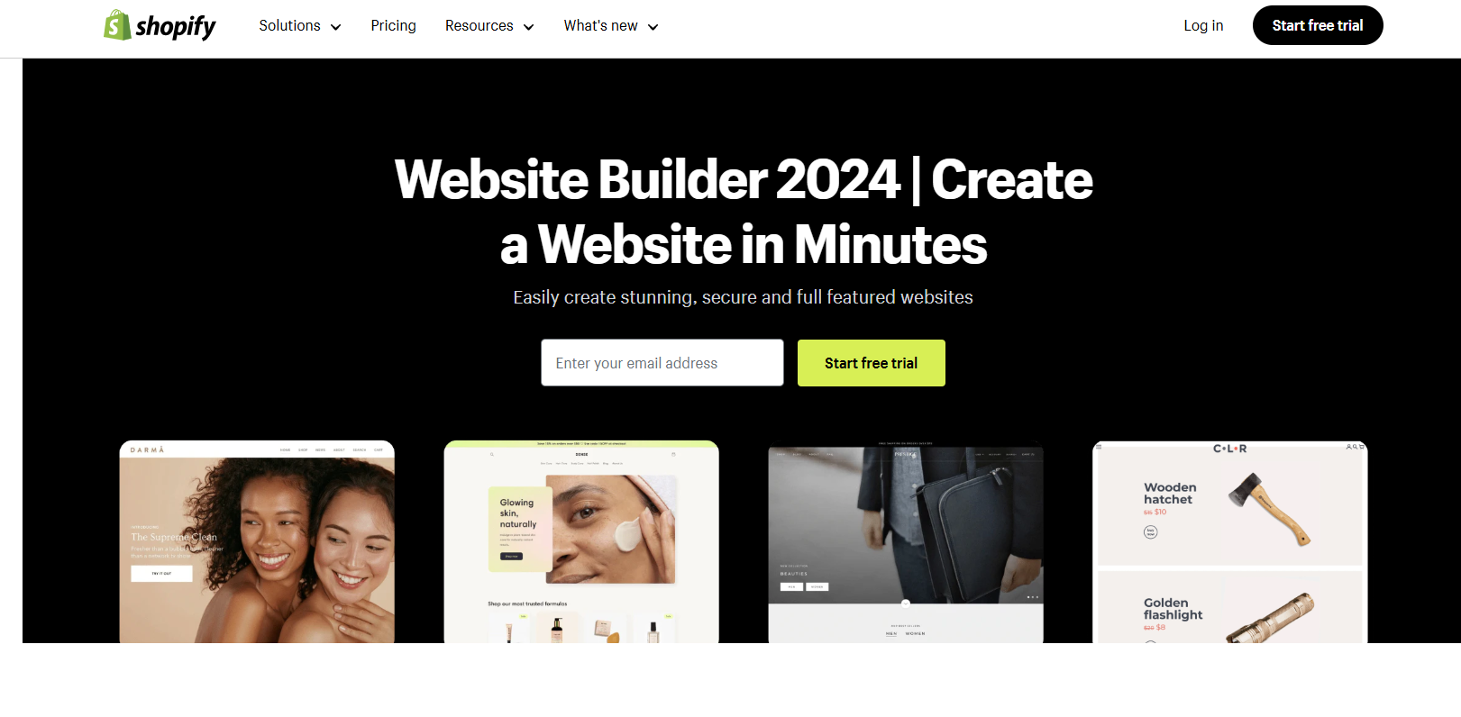 Shopify website builder 