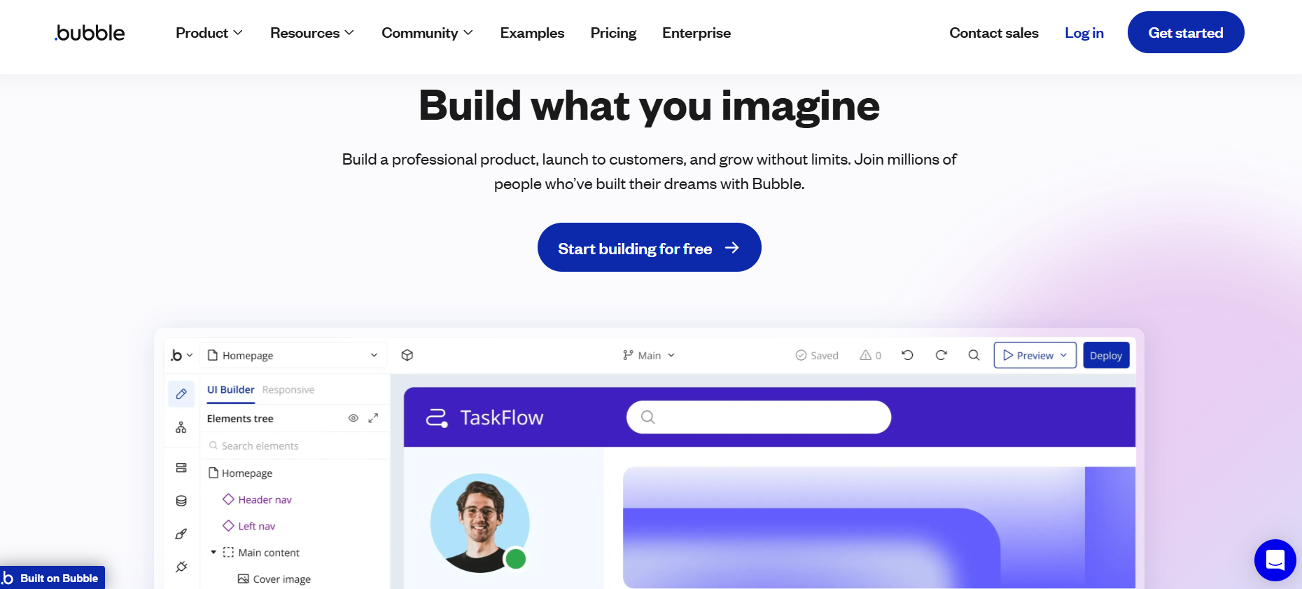 Bubble no-code builder