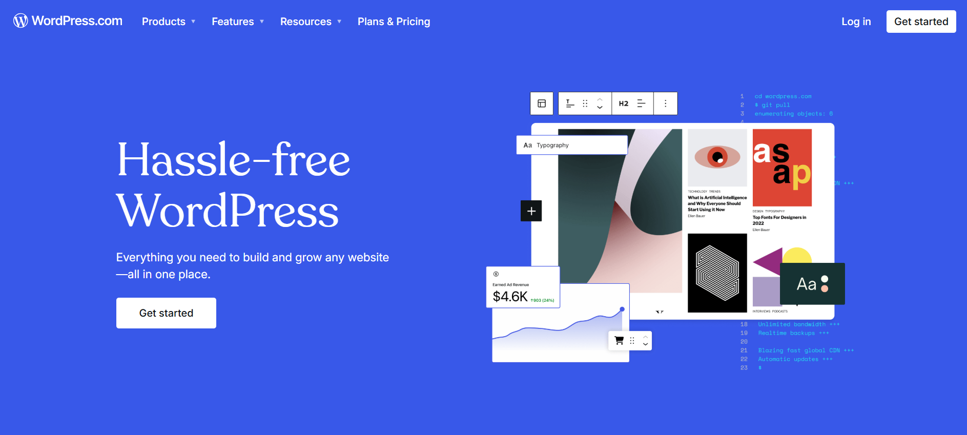 WordPress.com no-code builder