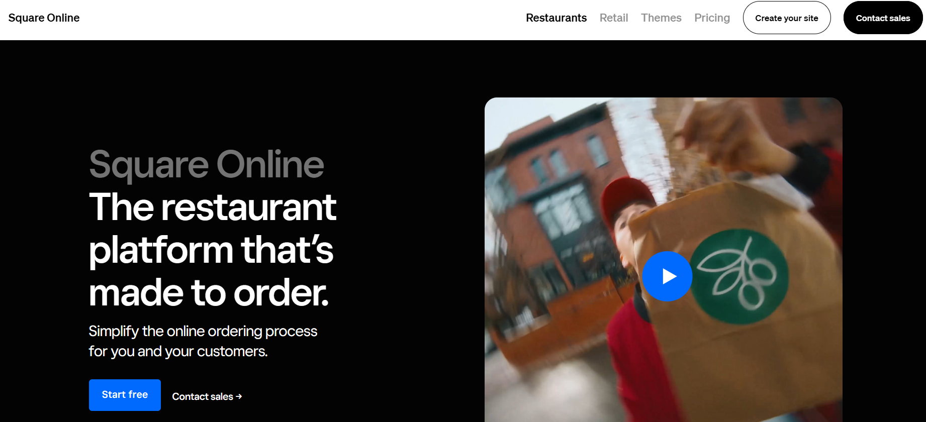 Square online no-code builder