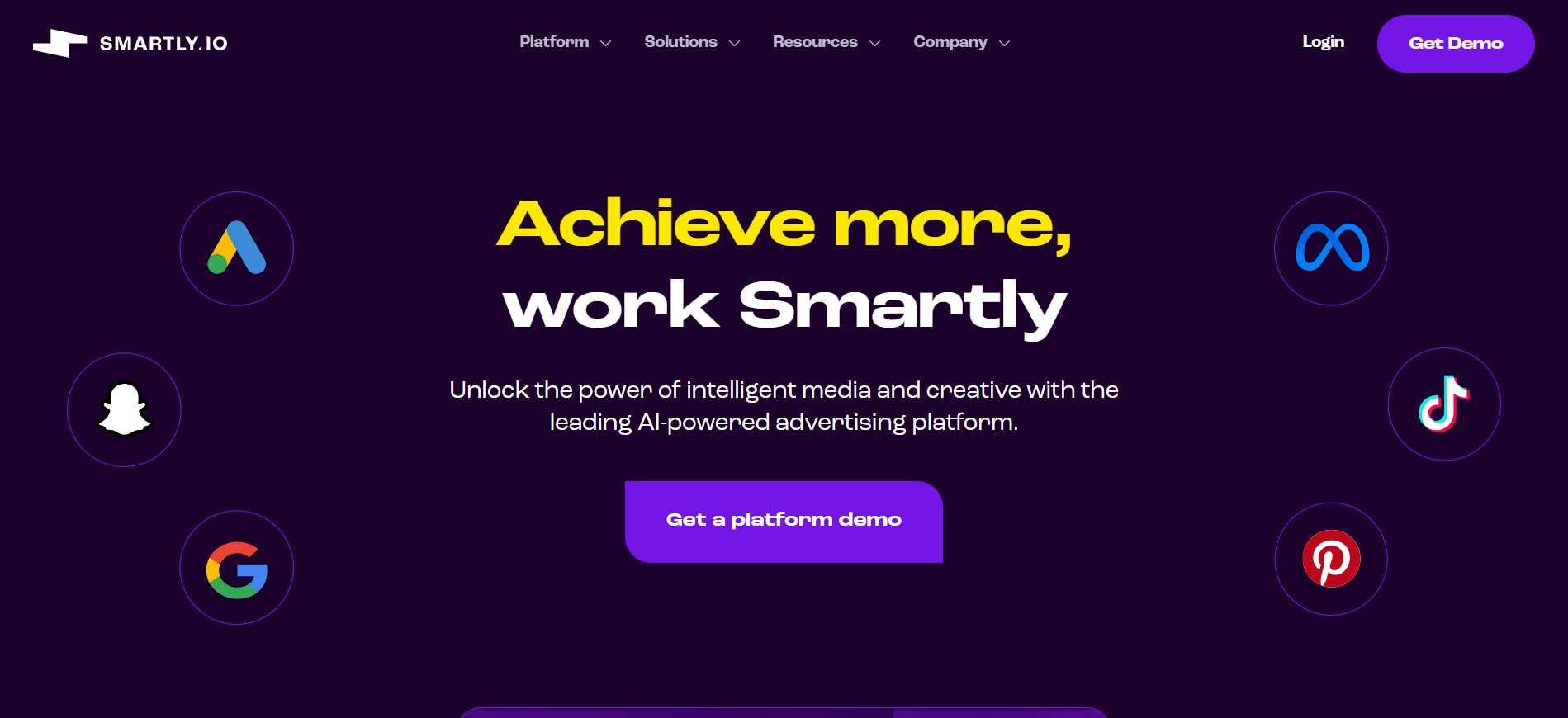Smartly.io Homepage
