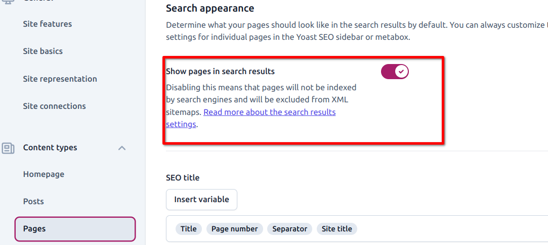 Determining what goes into your sitemap in Yoast SEO