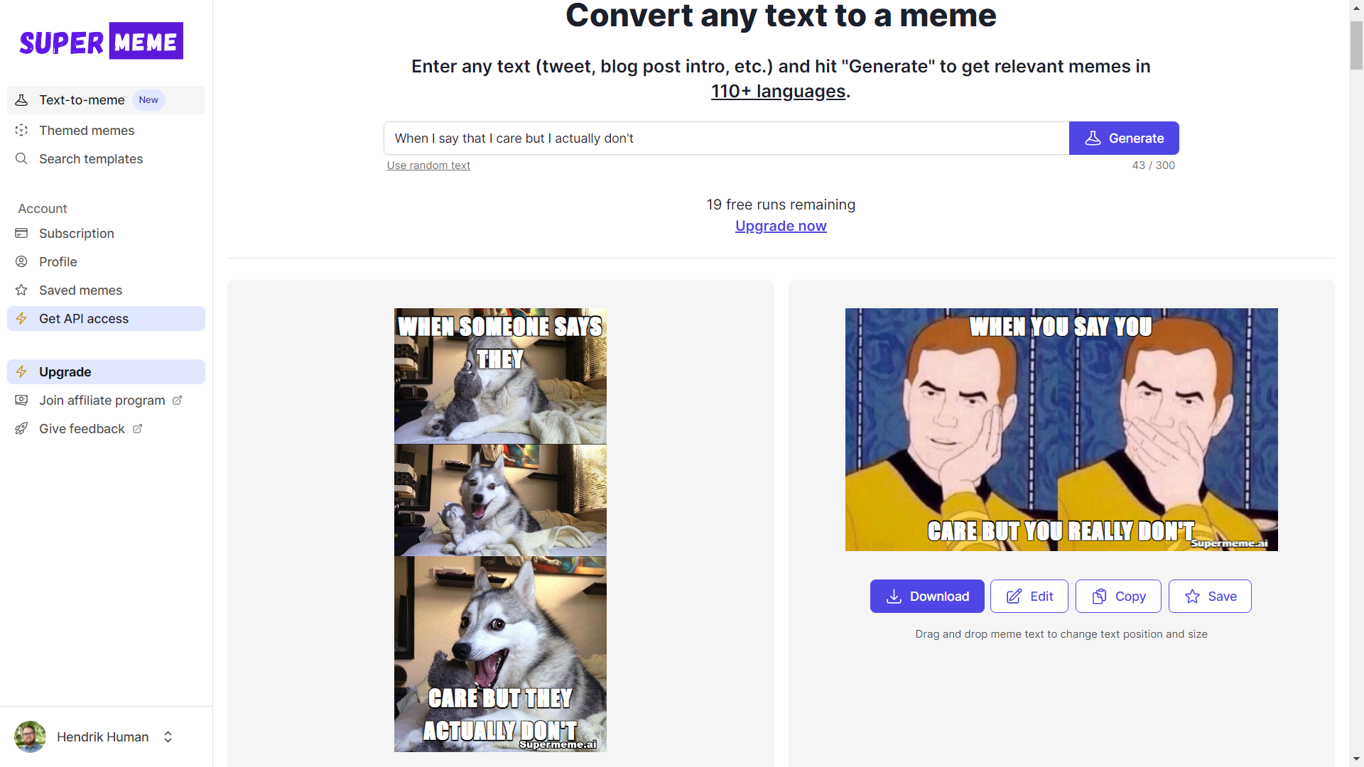 Supermeme.ai Results