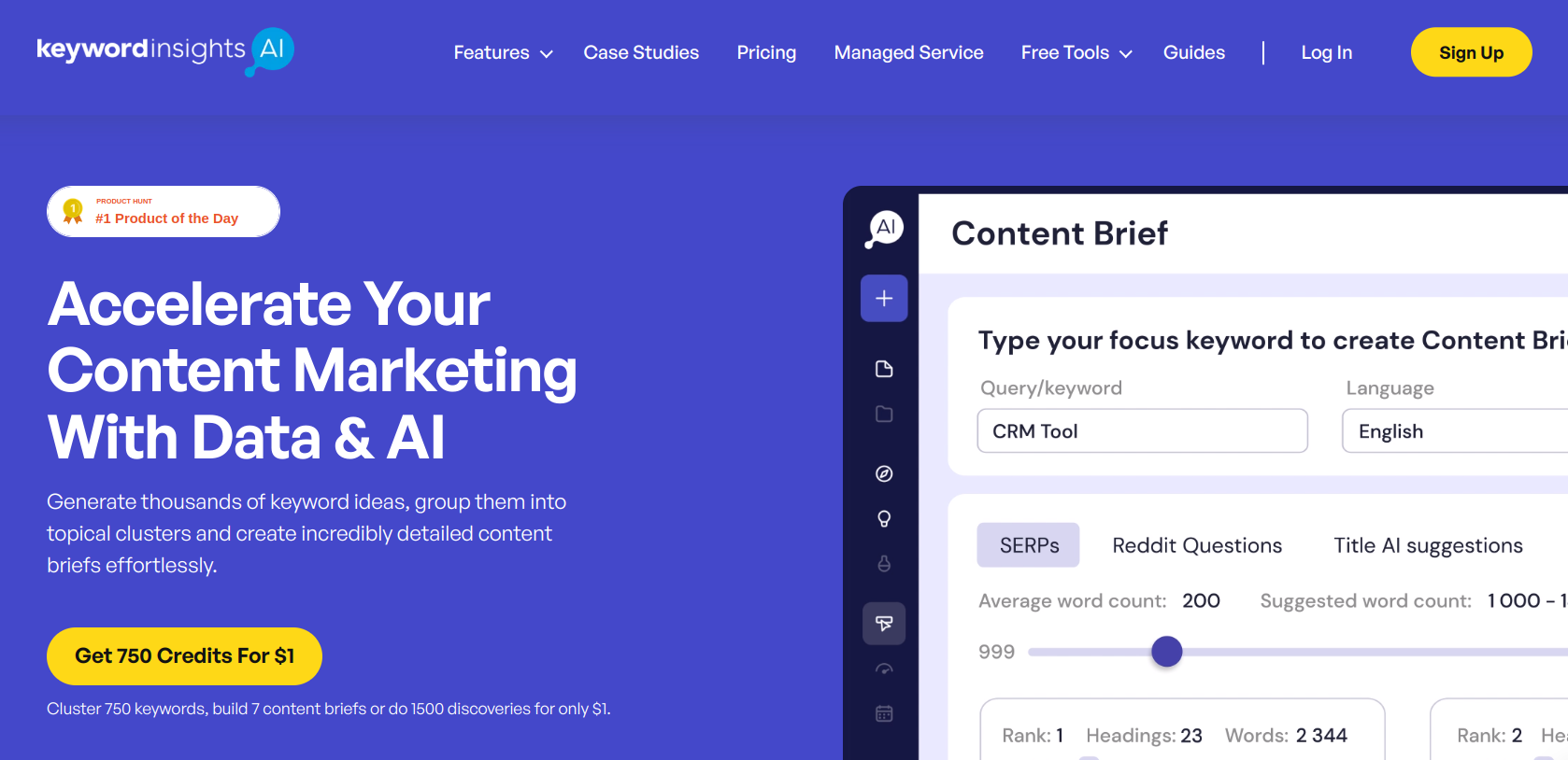 Keyword Insights AI Homepage