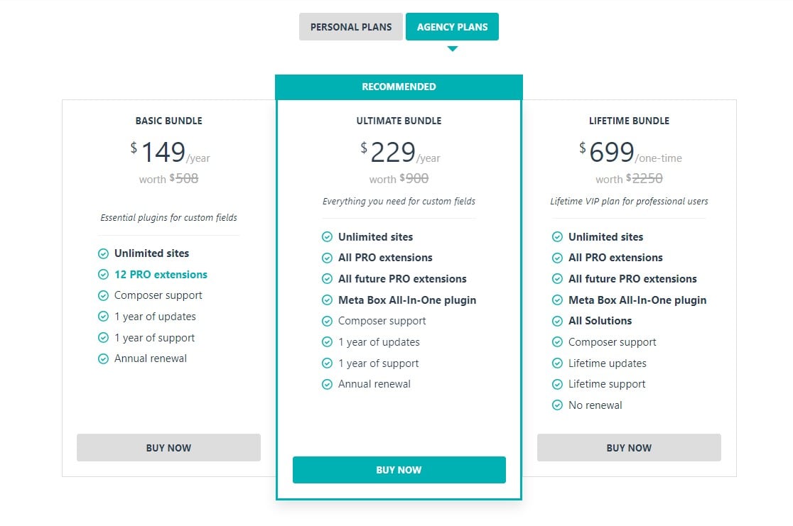Meta Box Agency Plans
