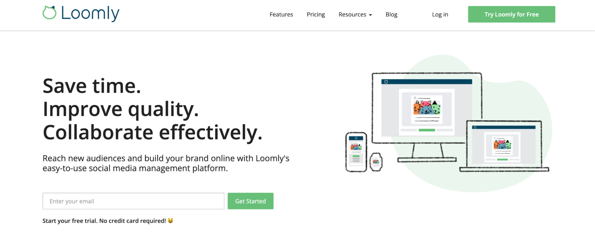 Loomly Homepage