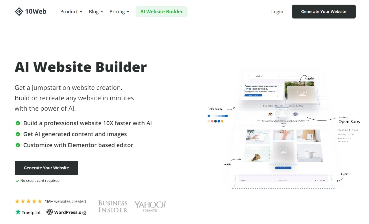 AI Website Builder Landing Page