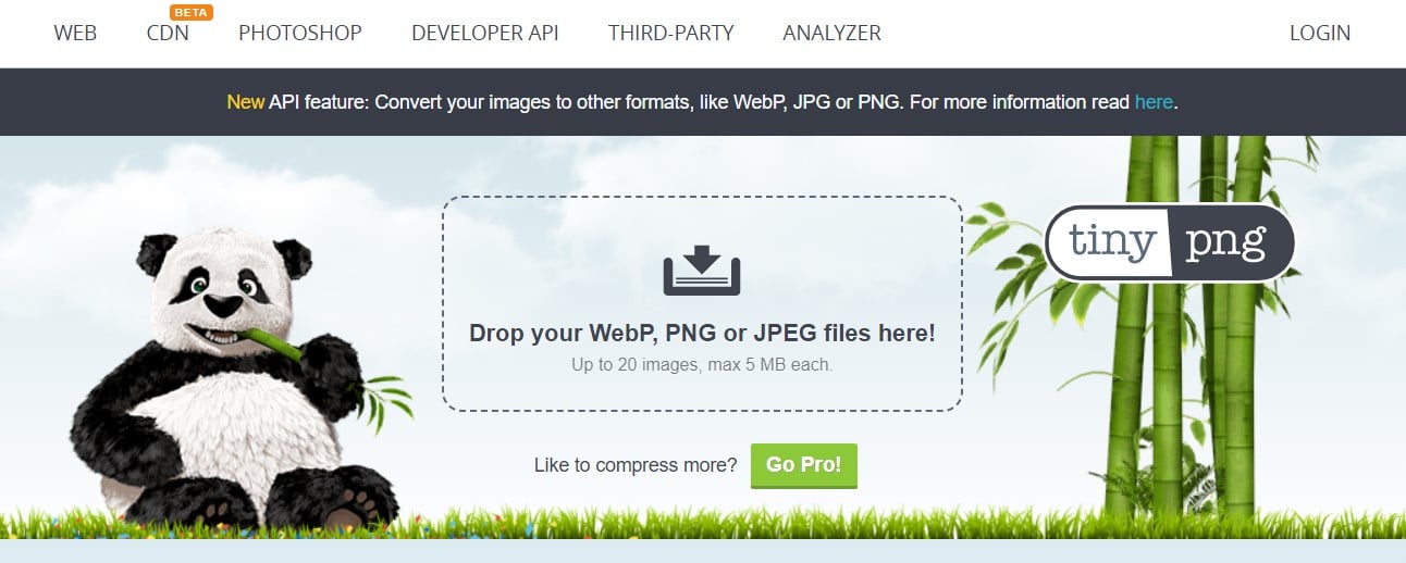 TinyPNG Homepage