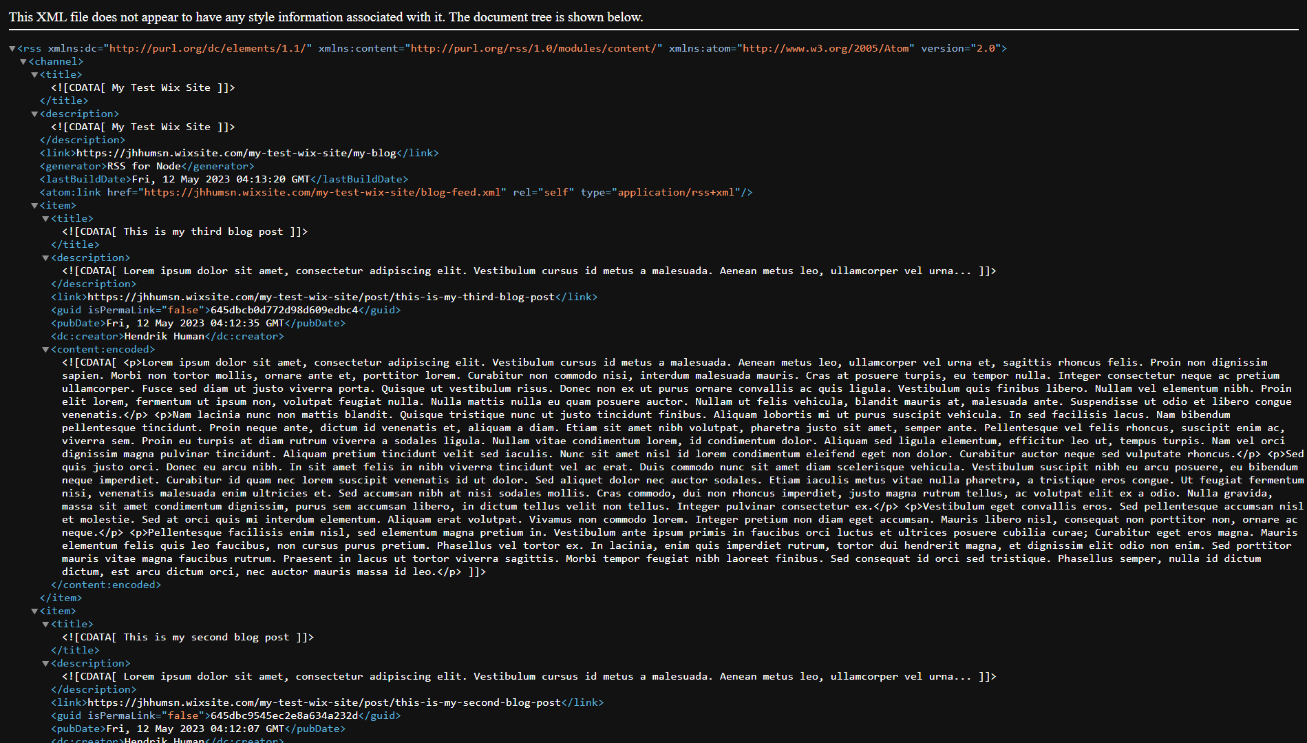 Importing Wix Posts Using RSS Feed Method 