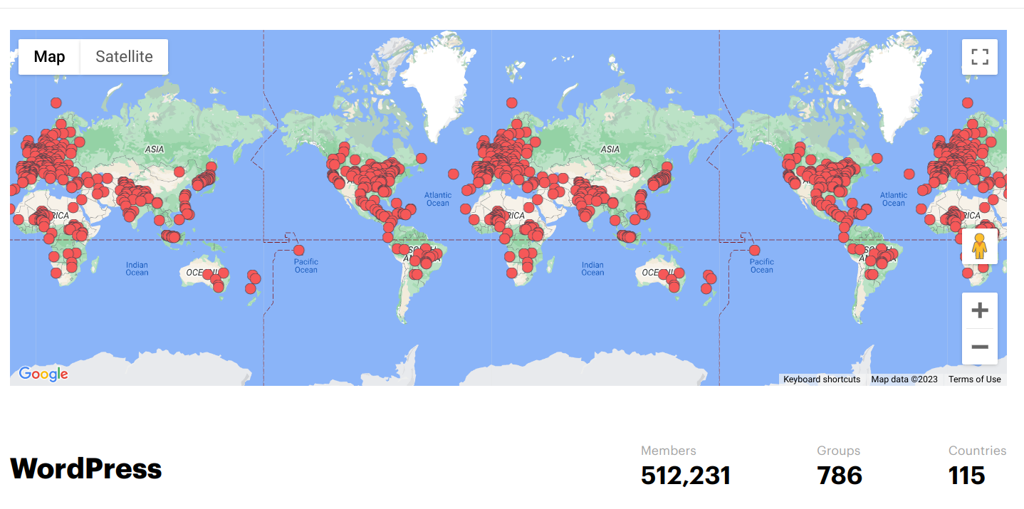 WordPress Community Map