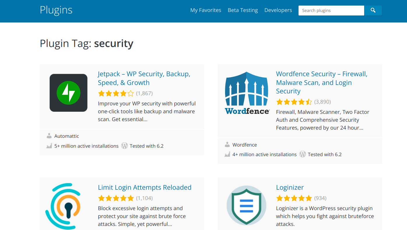 WordPress Security Plugins