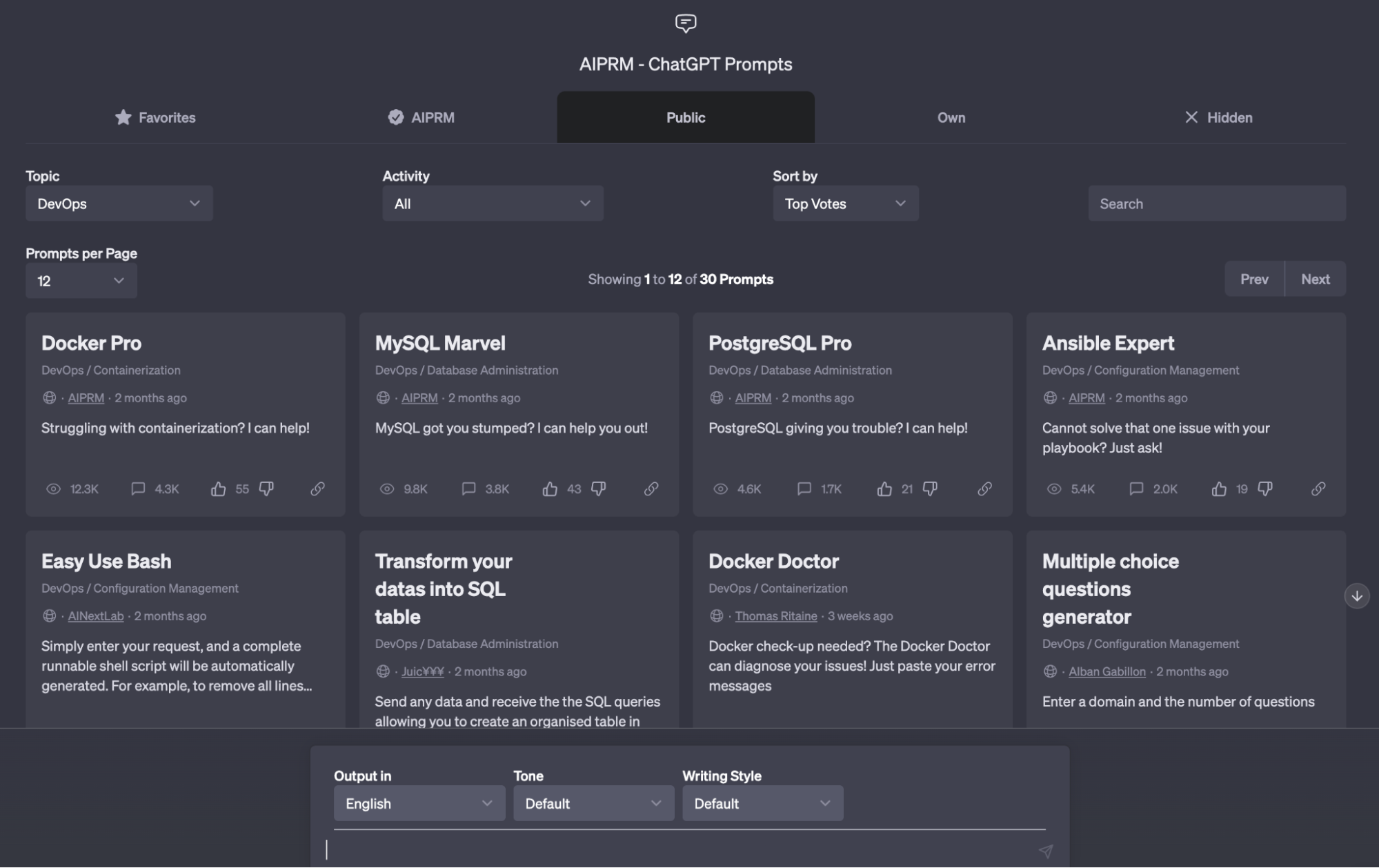 AIPRM ChatGPT extension