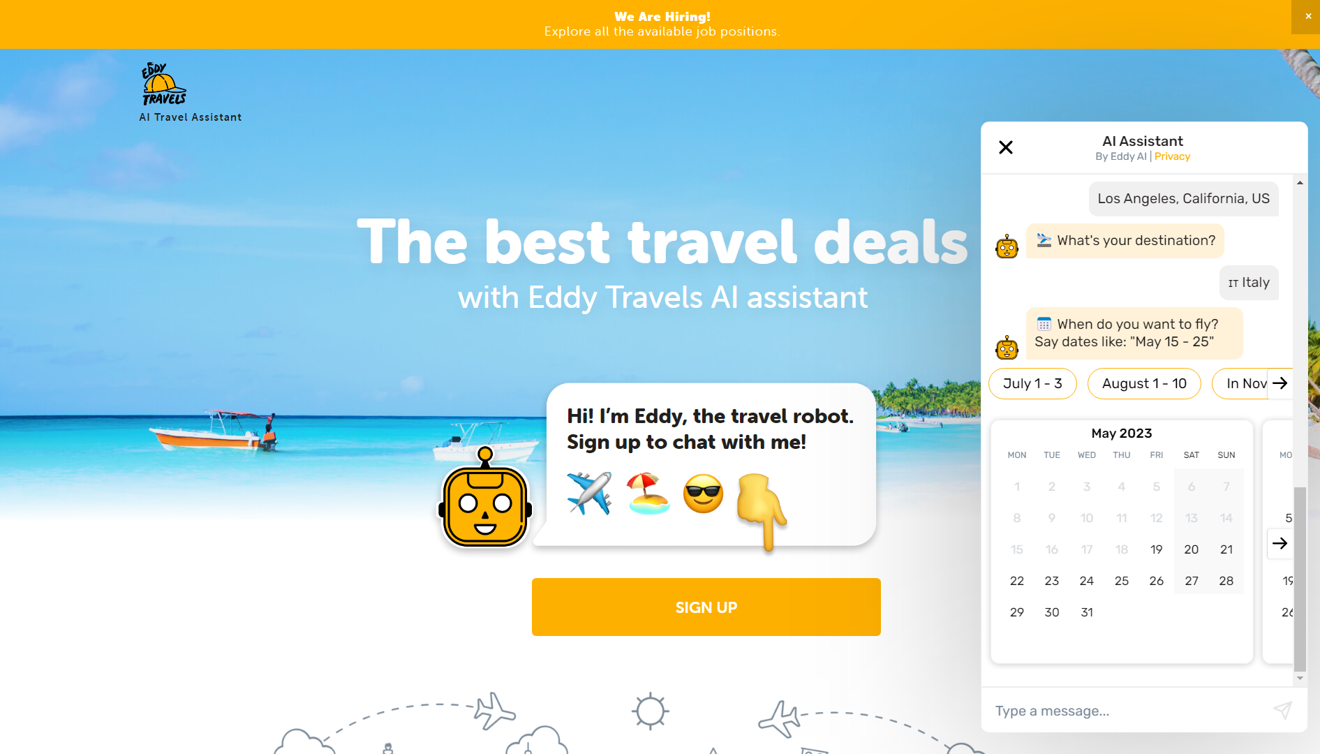 Eddie Travel's Chatbot for Travel Recommendations
