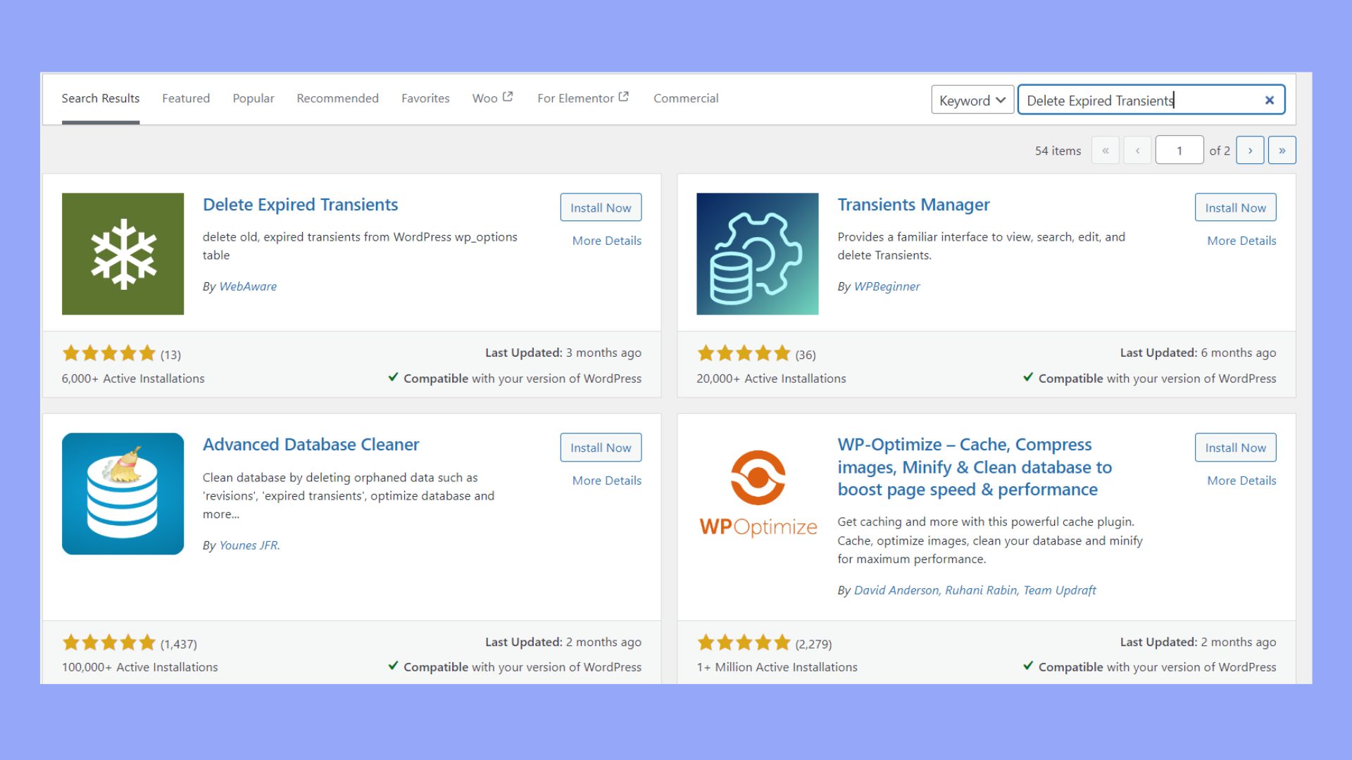 Installing a plugin to delete expired transients