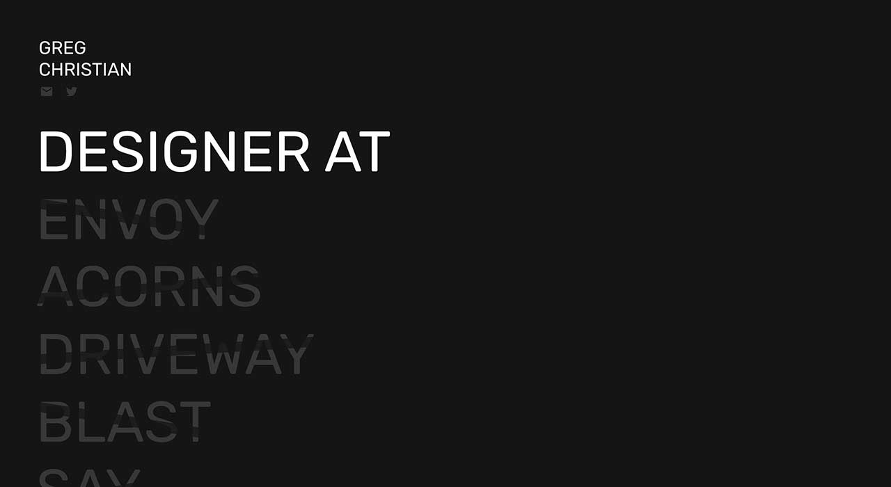 Greg Christian Portfolio Website