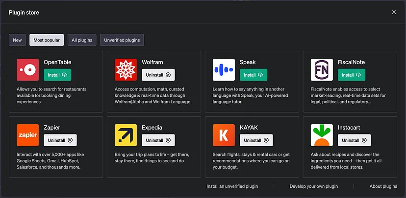 ChatGPT Plugin Store