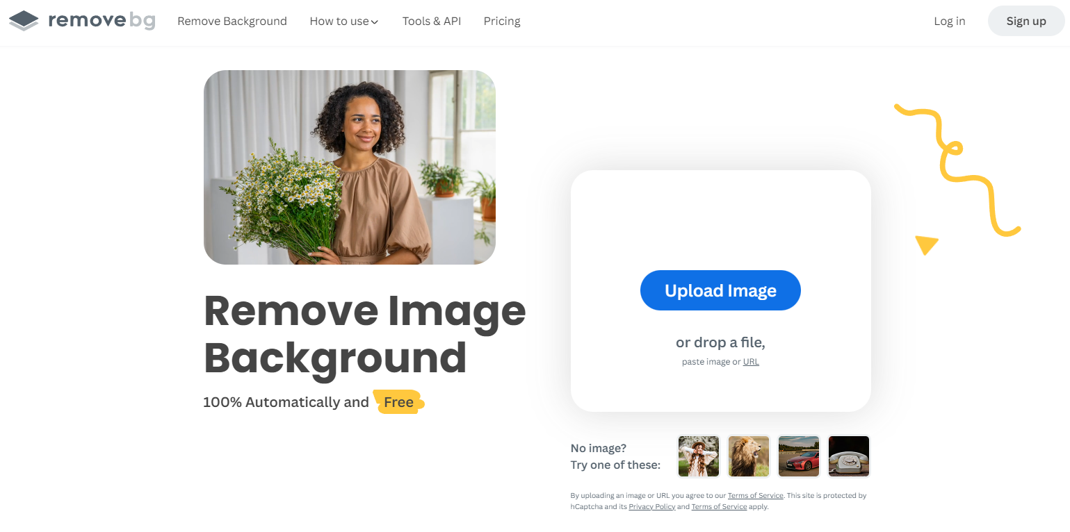 RemoveBG Homepage