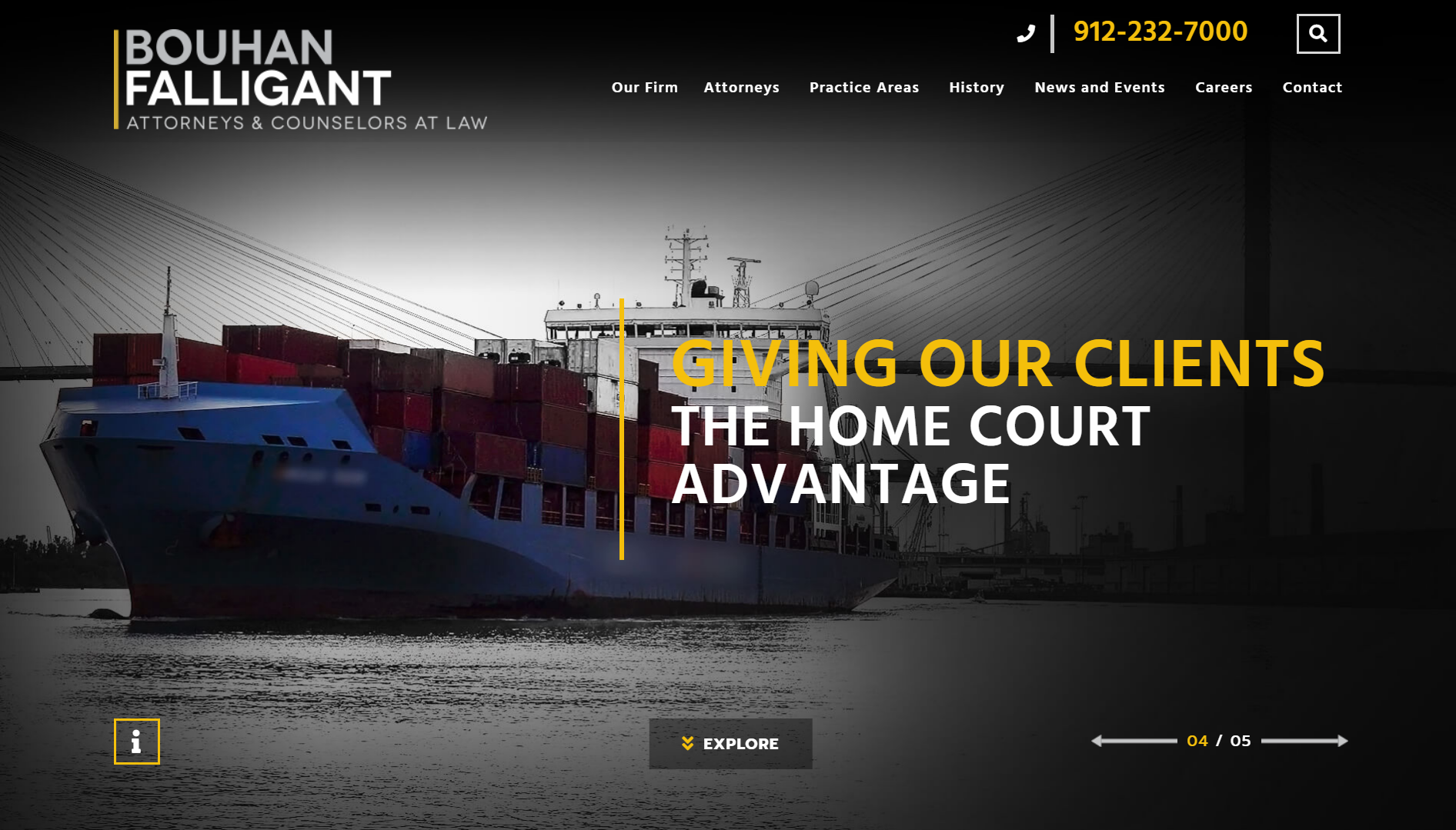 Bouhan Falligant Law Firm Website