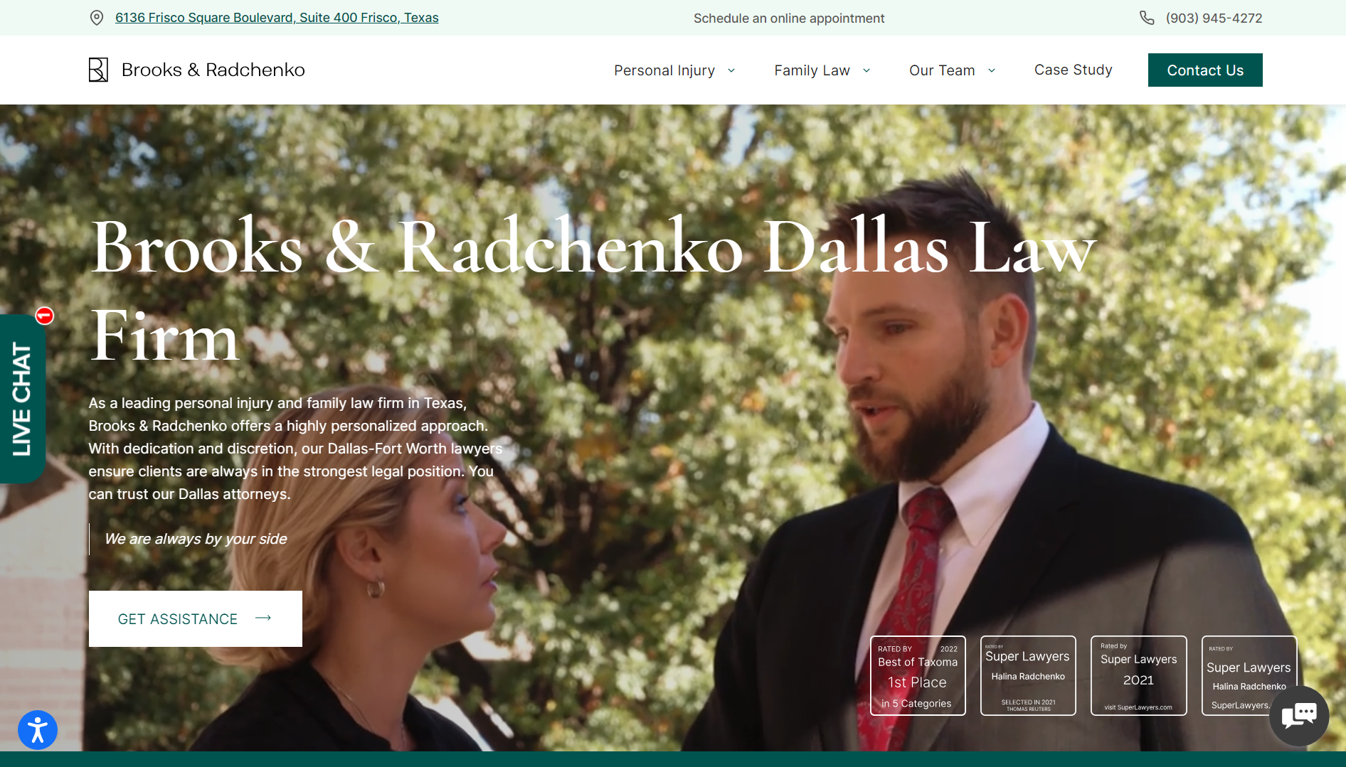 Site Web du cabinet d'avocats Brooks et Radchenko