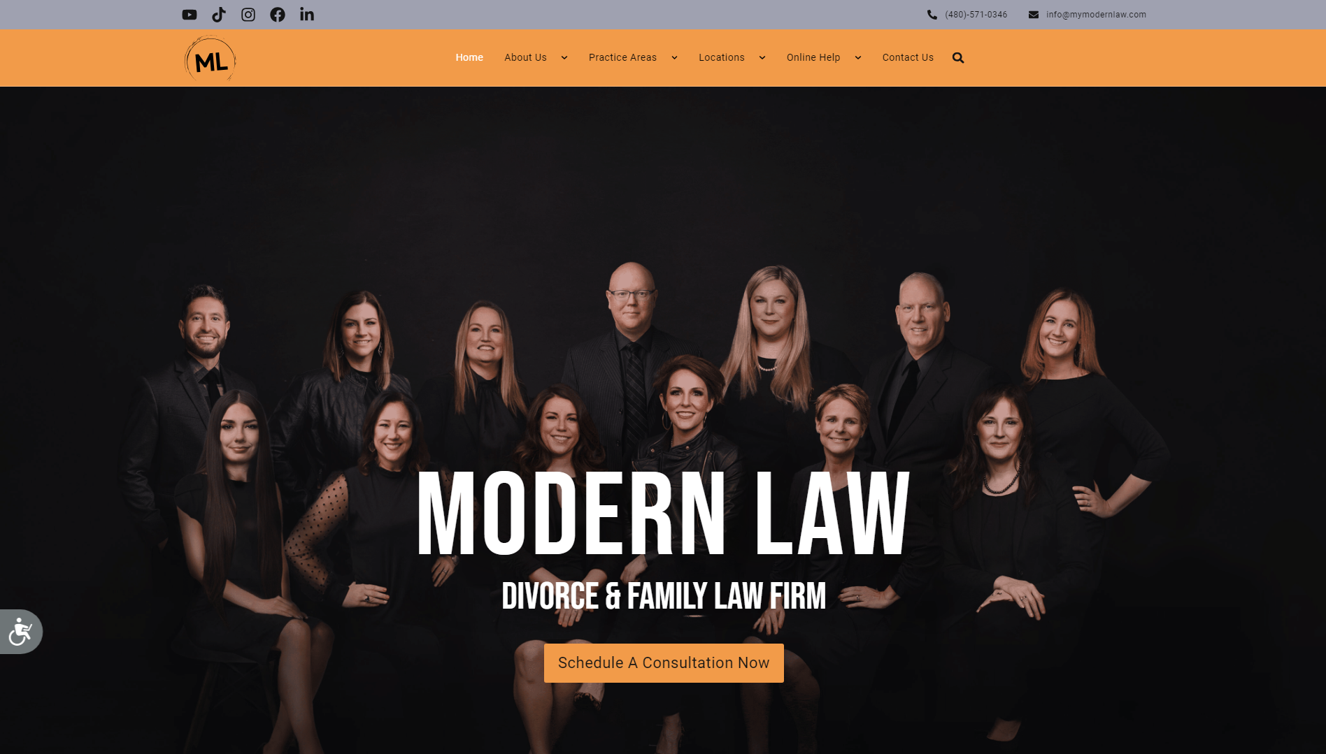 Site Web d'un cabinet d'avocats moderne