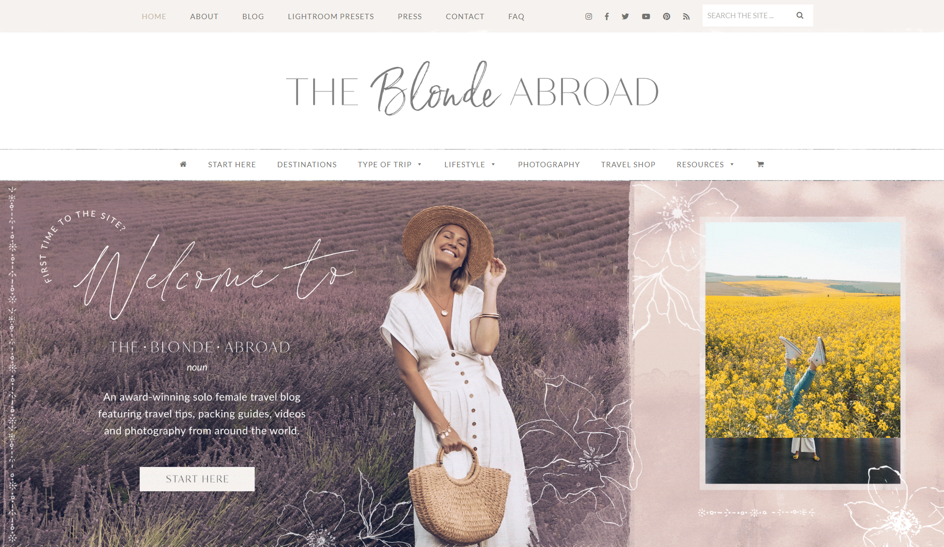 Site Web du blog de style de vie The Blonde Abroad
